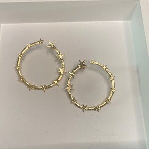 Gold Tone  Star  Earrings